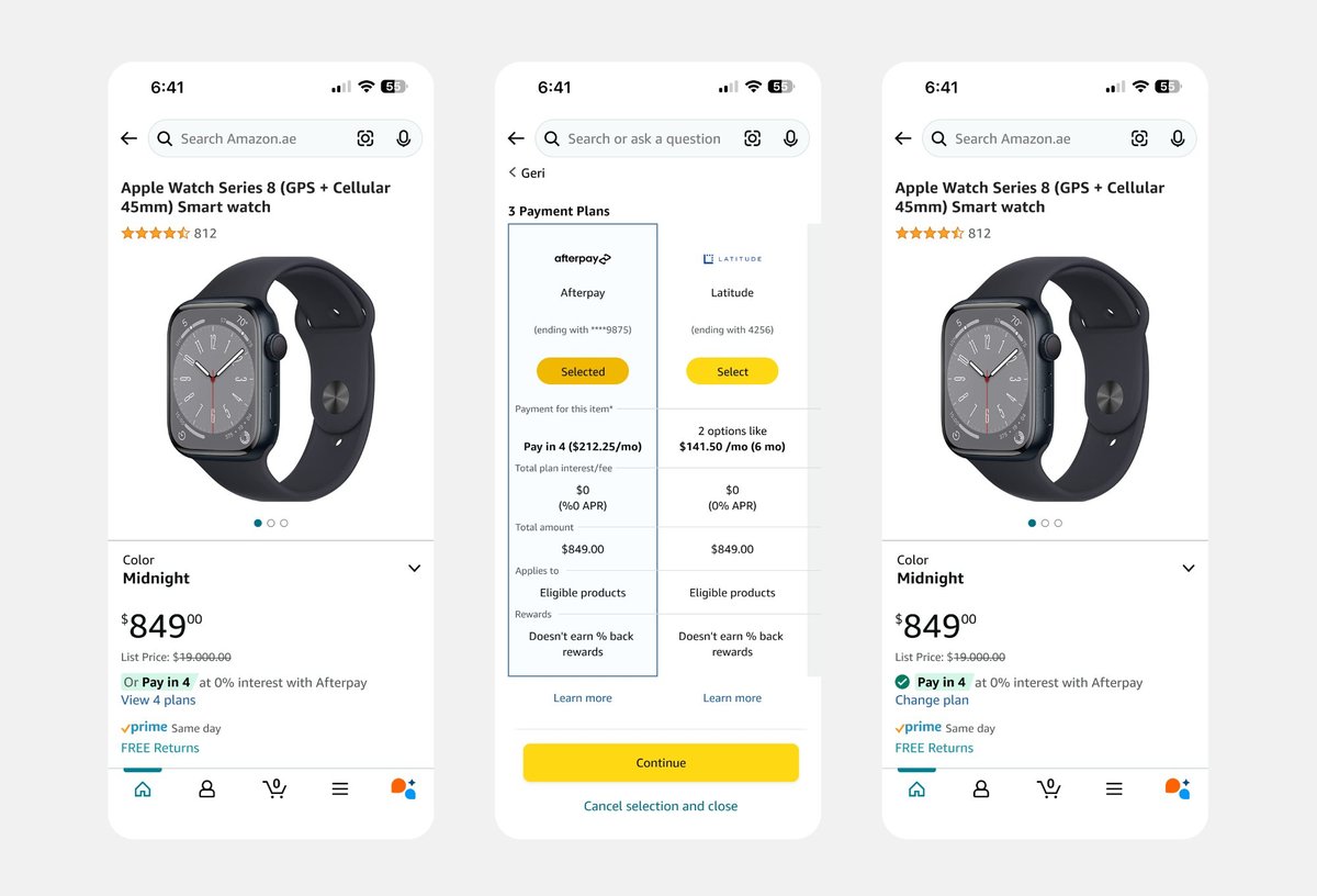 Product Detail Page — BNPL Discoverability, Afterpay Pay in 4 on Amazon AU PDP