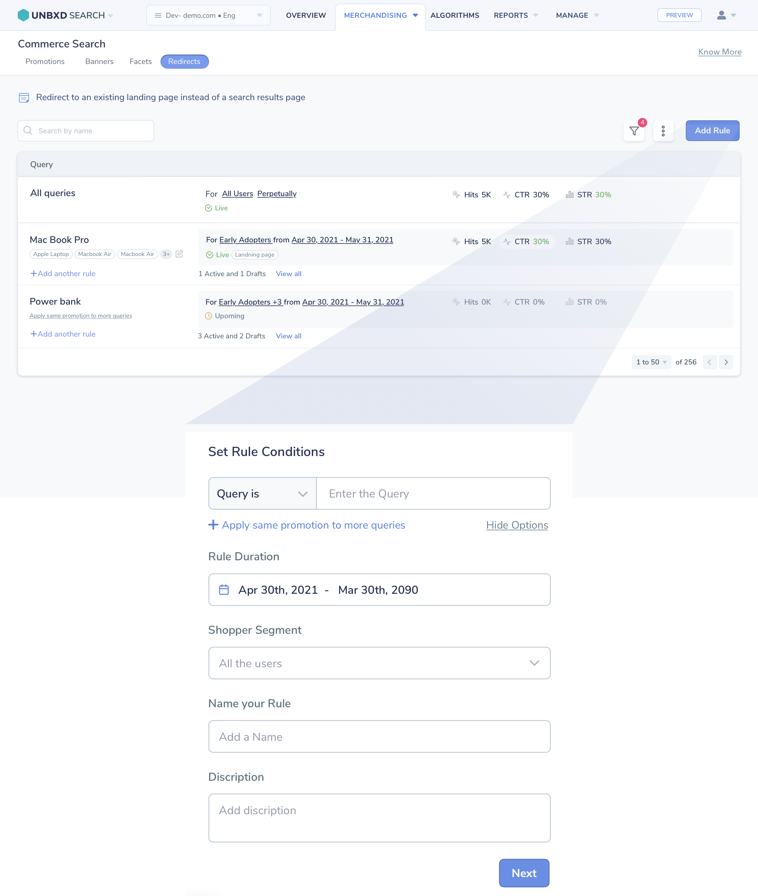 Redirects Console