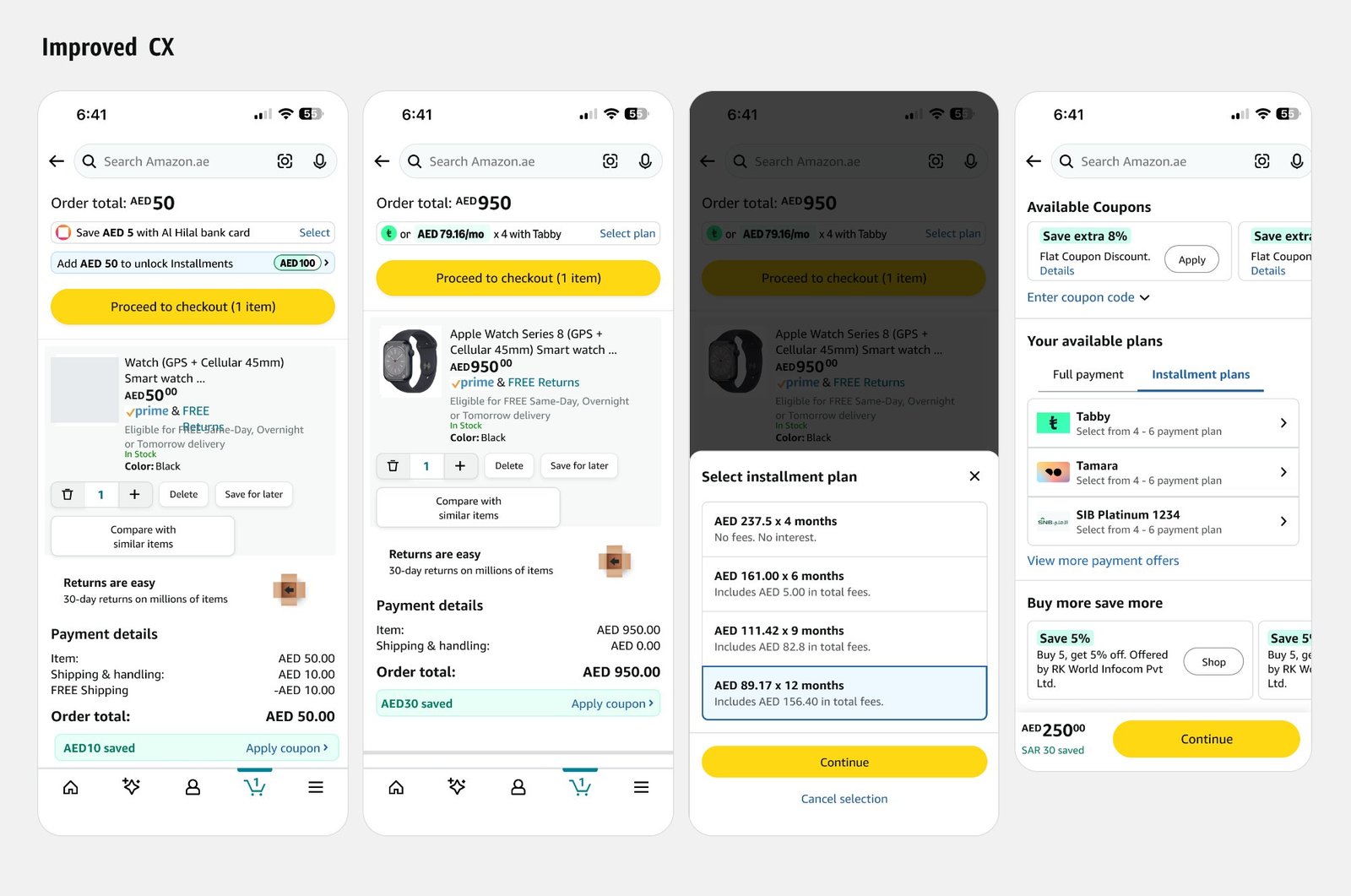 View Cart — Instalment & Payment Discovery