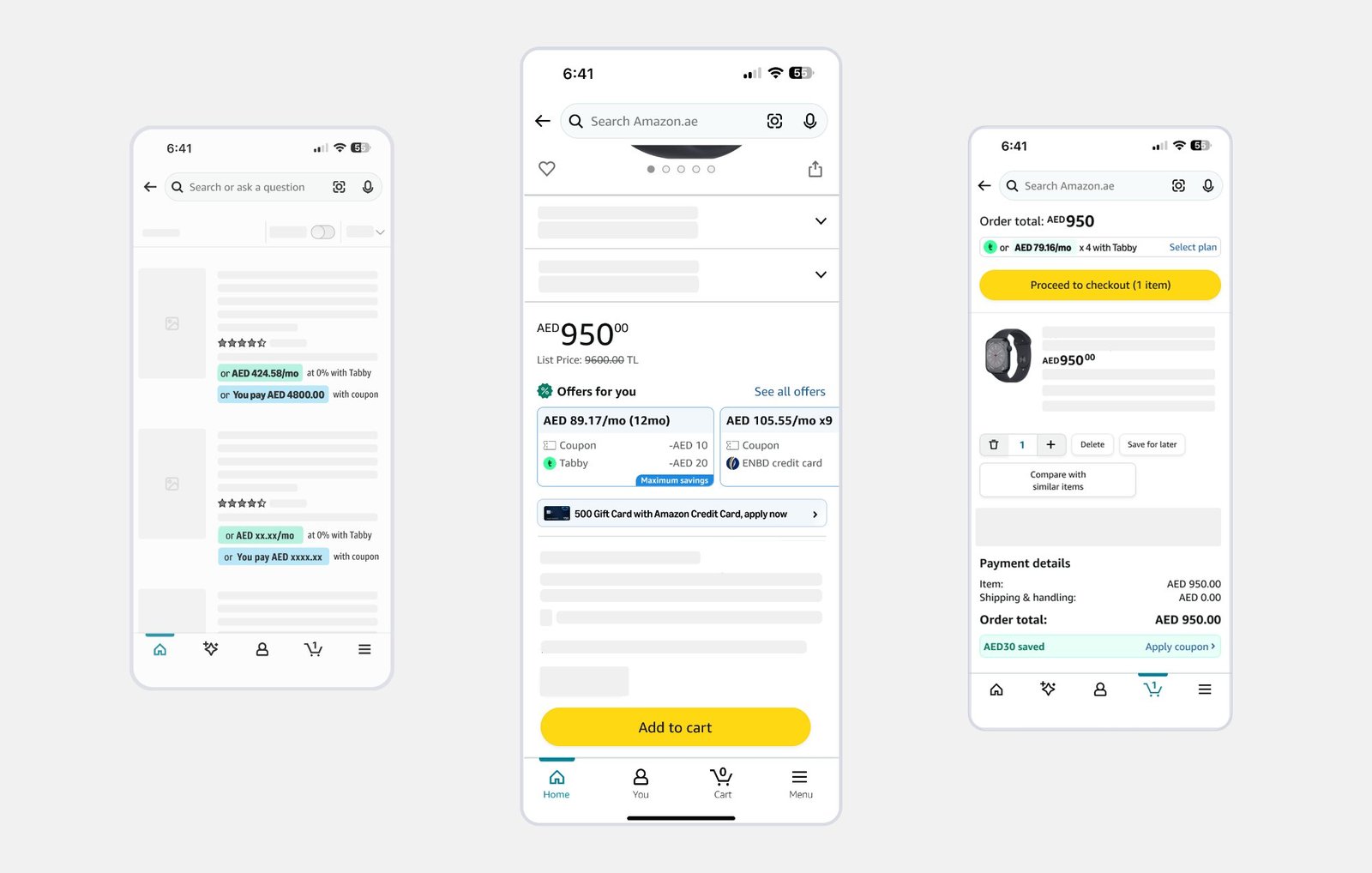 Payment method discovery exploration — Search, PDP and Cart
